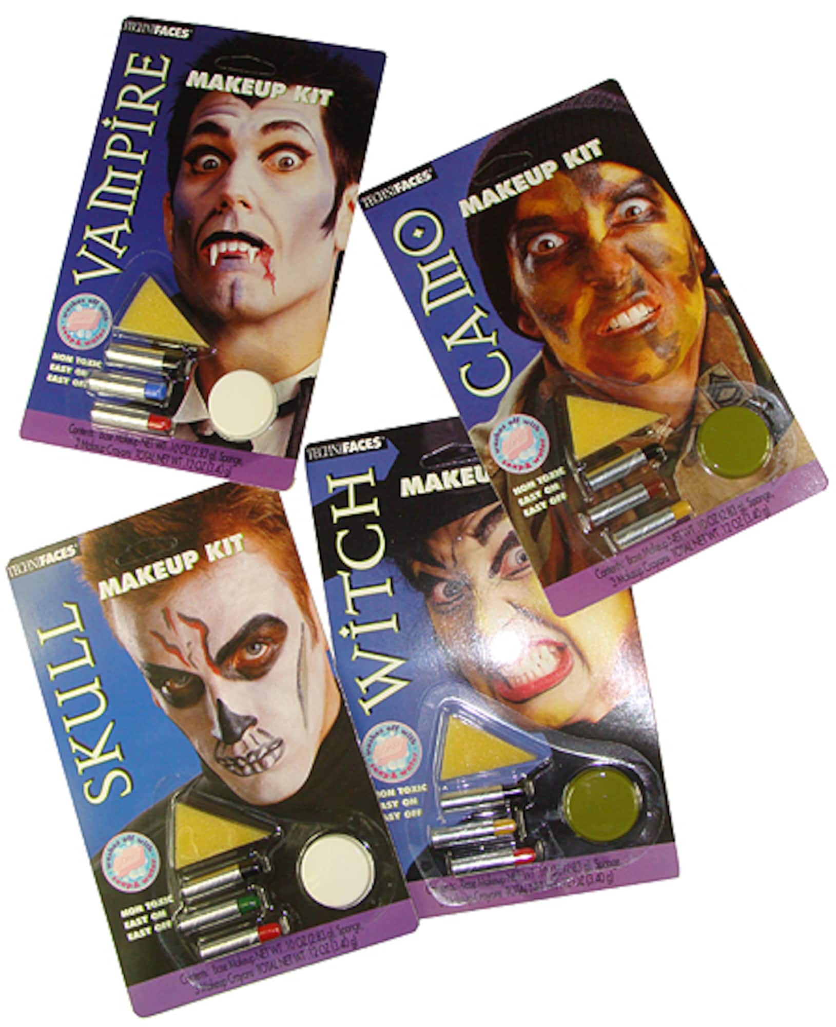 Camouflage Vampire Witch & Skull Unisex Halloween Makeup Set, 24ct.
